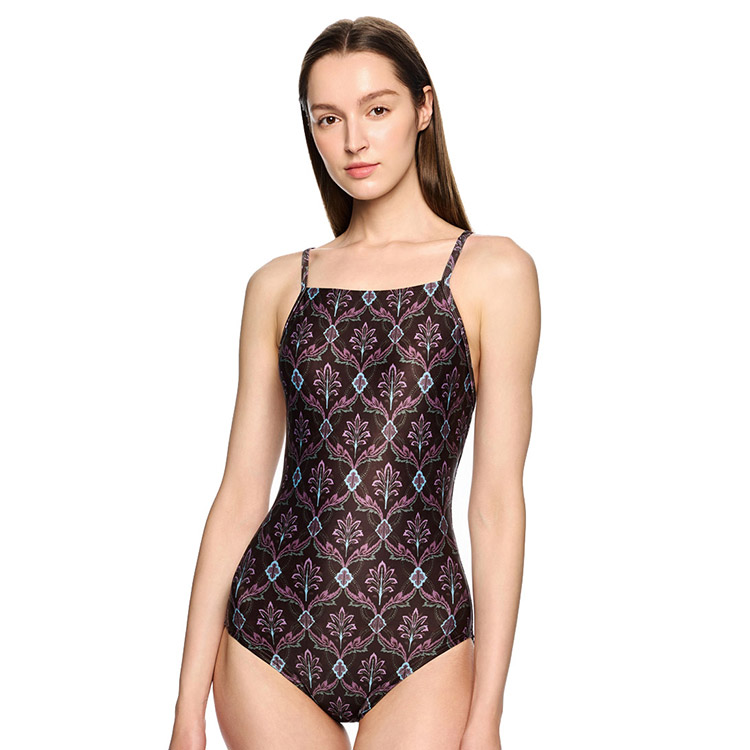 HOOG レディース Rococo ハイネック ミディアムカットUX-バック水着 カプチーノ [WSA2186 フィットネス水着 おしゃれ] 상품컷