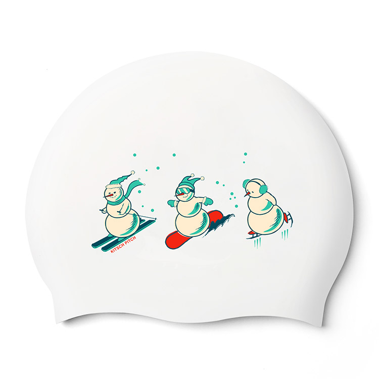 KITSCH PITCH Winter Adventure Silicone Swim Cap White [KPD1CS001] 디테일