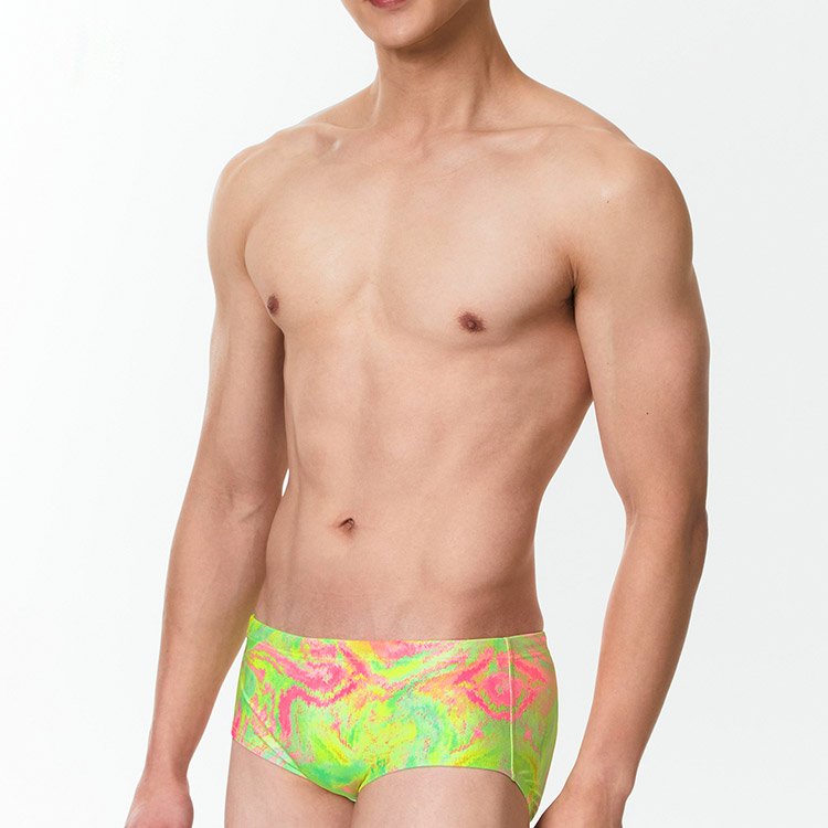 SENTI Men's Blooming Season Valentine Square Leg Swimsuit Lime [MSP-24466]