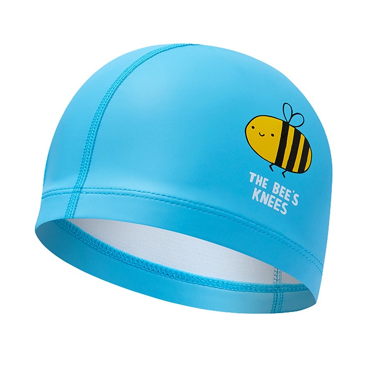 RALLY Kids BEE PU Coated Swim Cap Sky Blue PRKC919 SBL 상품컷
