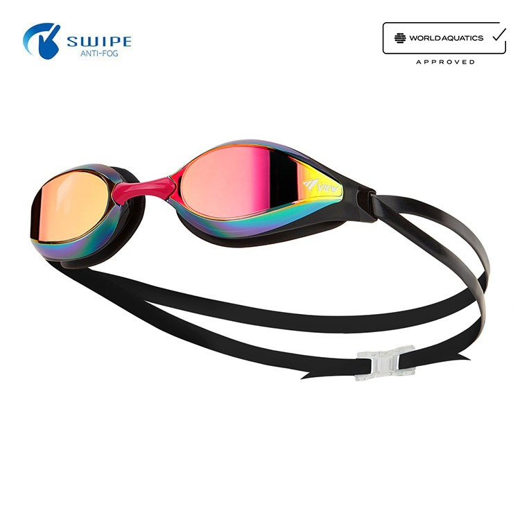 L Flexible Fit Swipe ミラー 水泳ゴーグル スモークピンク