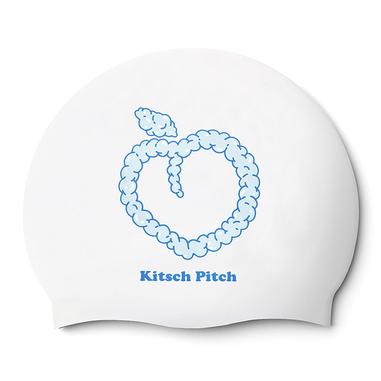 KITSCH PITCH Peach Cloud Silicone Swim Cap Blue [KPC1CS003 (WHT)] 상품컷