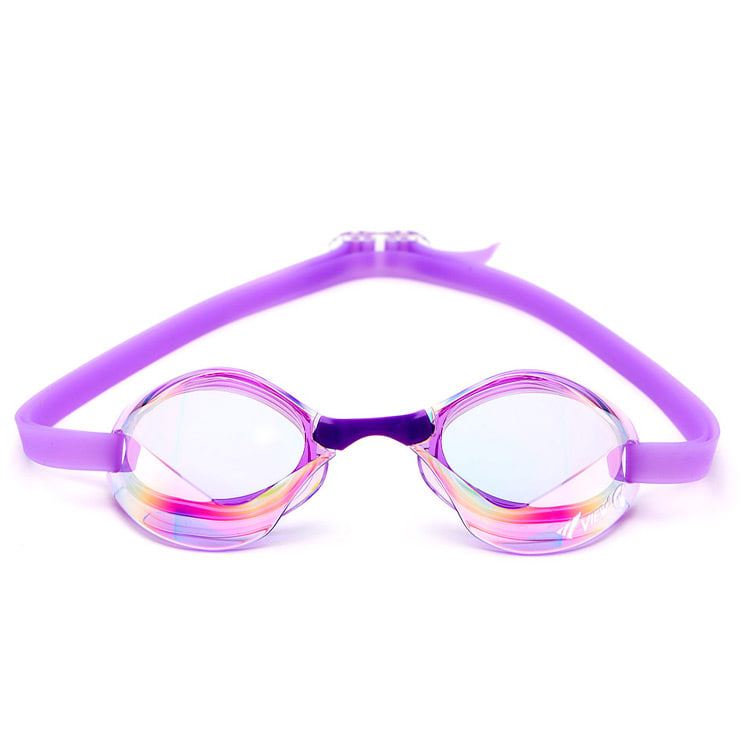 VIEW BladeF Swipe Antifog Mirrored Non-Cushioned Goggles Lavender [V122SAM (LVSHD) World Aquatics Approved] 디테일
