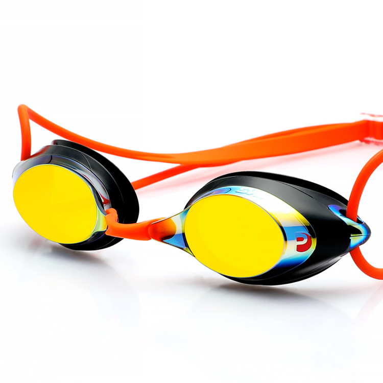 SWANS SRX Premium Antifog Mirrored Goggles Smoke Orange [SRX-M PAF (SMOR) World Aquatics Approved] 디테일