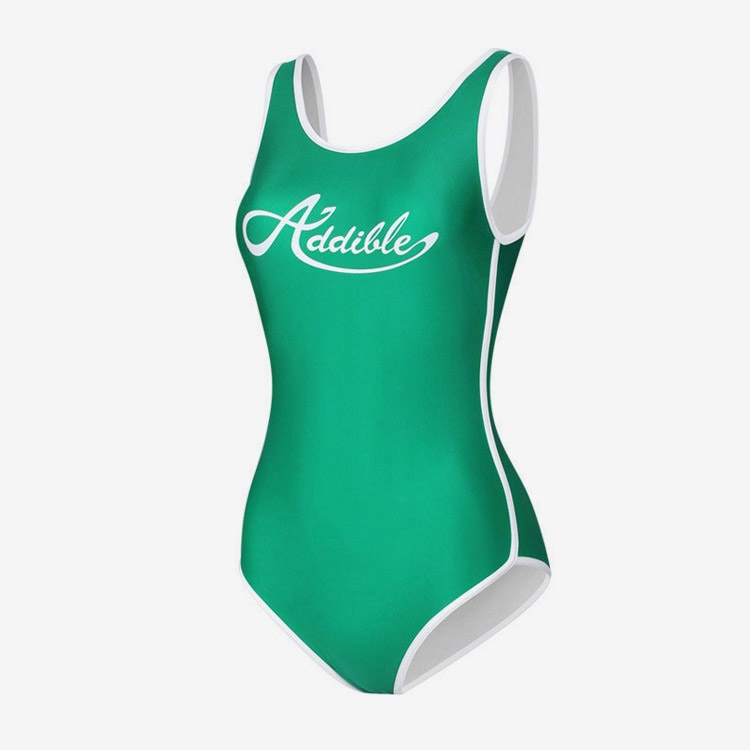 ADDIBLE レディース Light U-バック水着 グリーン [ASWGR018 (GRN) フィットネス水着 おしゃれ] 디테일