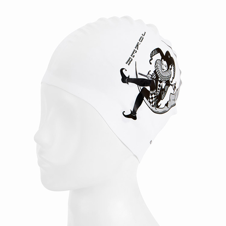 OVERLAP Joker Silicone Swim Cap Silver [OLSC002 (SV)] 디테일
