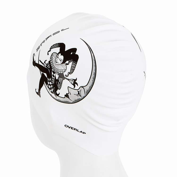 OVERLAP Joker Silicone Swim Cap Silver [OLSC002 (SV)] 디테일