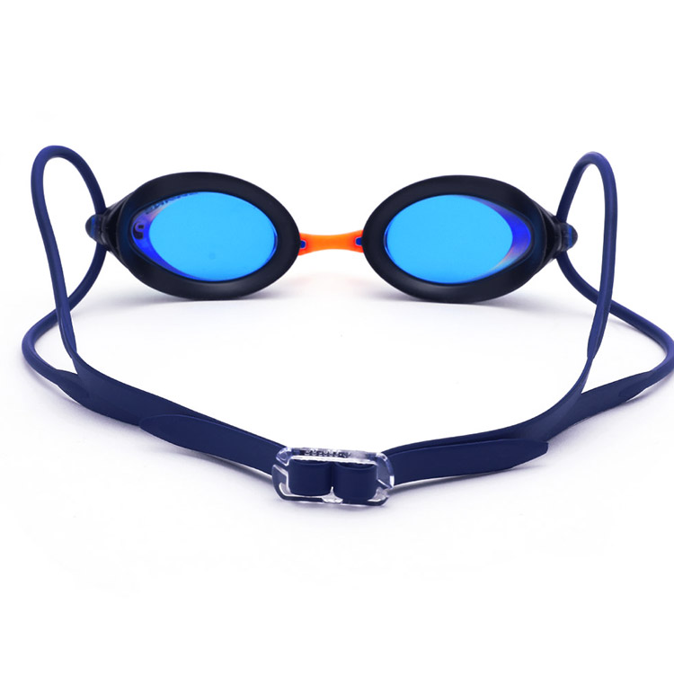 SWANS SRX Premium Antifog Mirrored Goggles Navy [SRX-M PAF (NAVOR) World Aquatics Approved] 디테일
