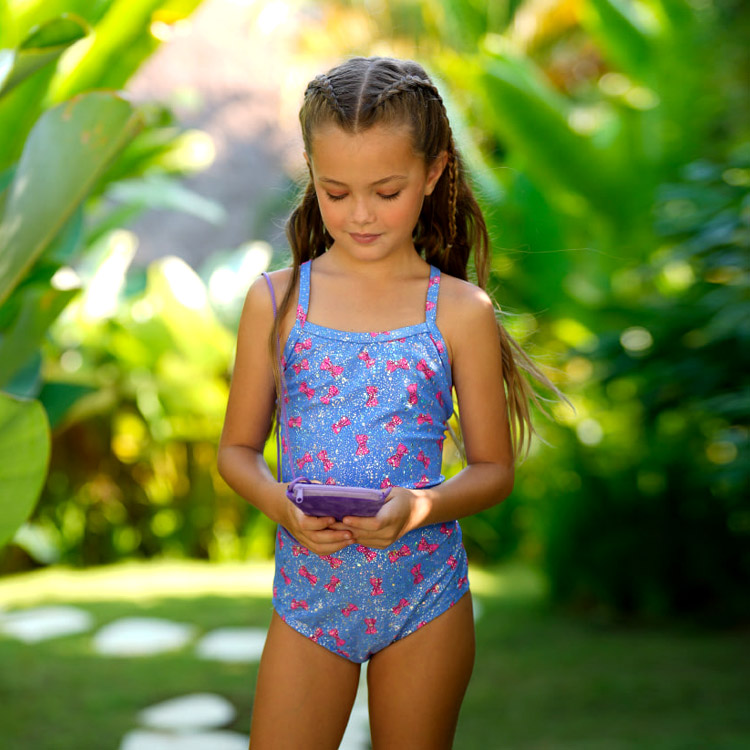 LEMANGO Kids Snow White Open Back Swimsuit Sky Blue [LSSMG21000220 Girls] 디테일