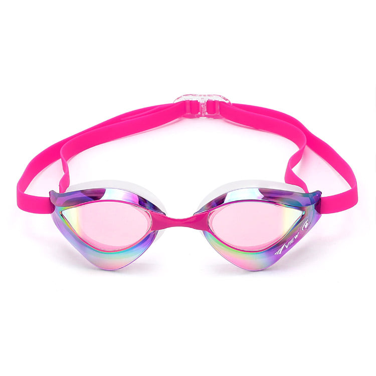 VIEW Blade Orca Swipe Antifog Mirrored Goggles Pink Purple [V230ASAMC (CDP) World Aquatics Approved] 디테일