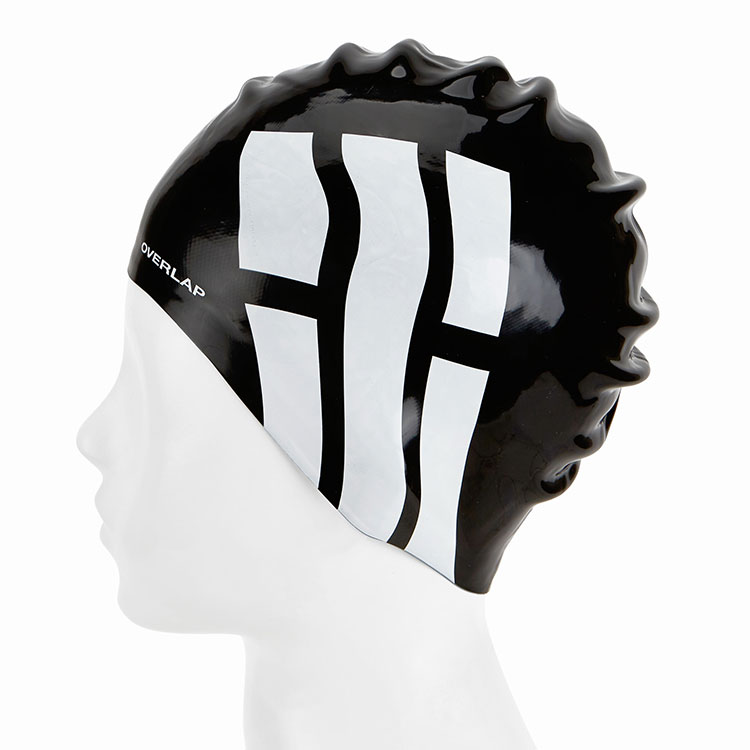 OVERLAP Heaven And Earth Wrinkle Free Swim Cap Black [OLSC034 (BLK)] 디테일