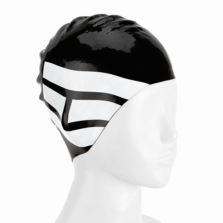 OVERLAP Heaven And Earth Wrinkle Free Swim Cap Black [OLSC034 (BLK)] 디테일