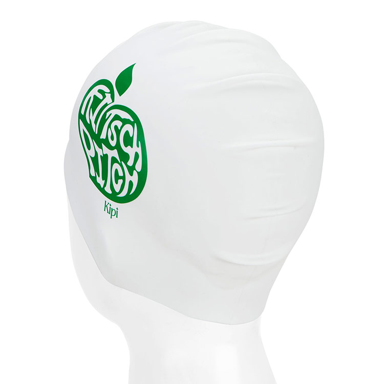 KITSCH PITCH Peach Stamp シリコン スイムキャップ ホワイト [KPC1CS002 (WHT) 水泳帽] 디테일