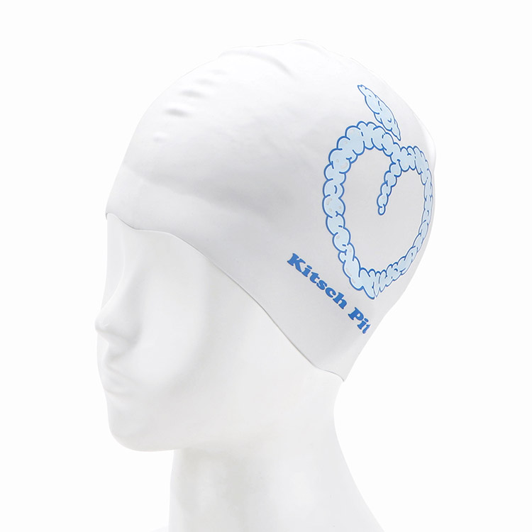 KITSCH PITCH Peach Cloud Silicone Swim Cap Blue [KPC1CS003 (WHT)] 디테일