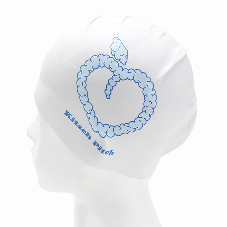KITSCH PITCH Peach Cloud Silicone Swim Cap Blue [KPC1CS003 (WHT)] 디테일