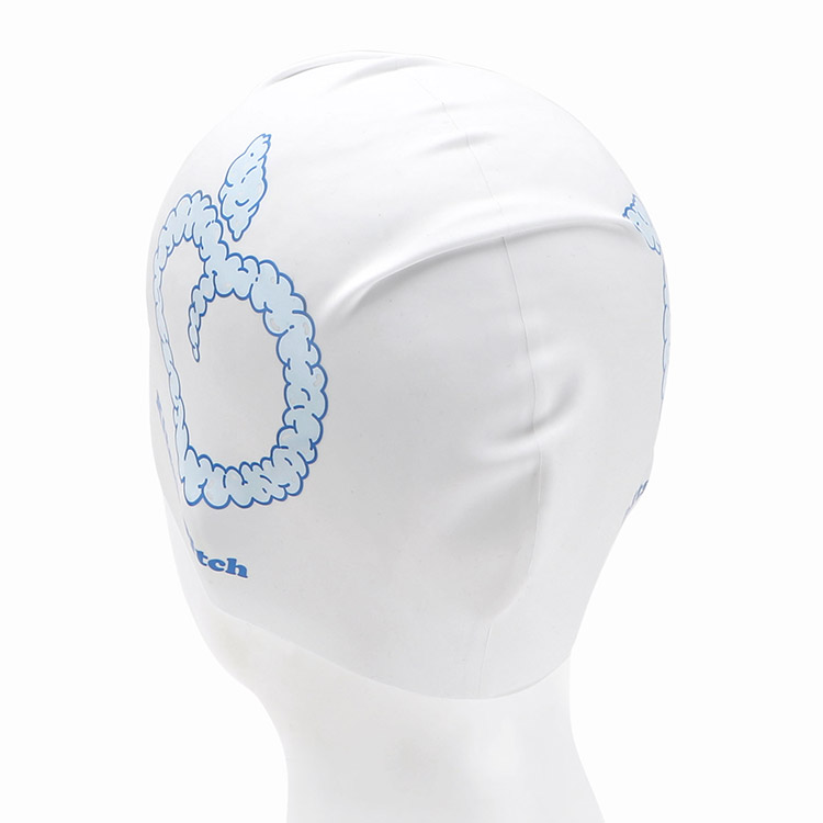 KITSCH PITCH Peach Cloud Silicone Swim Cap Blue [KPC1CS003 (WHT)] 디테일