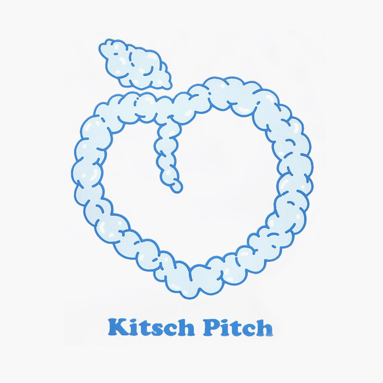 KITSCH PITCH Peach Cloud Silicone Swim Cap Blue [KPC1CS003 (WHT)] 디테일