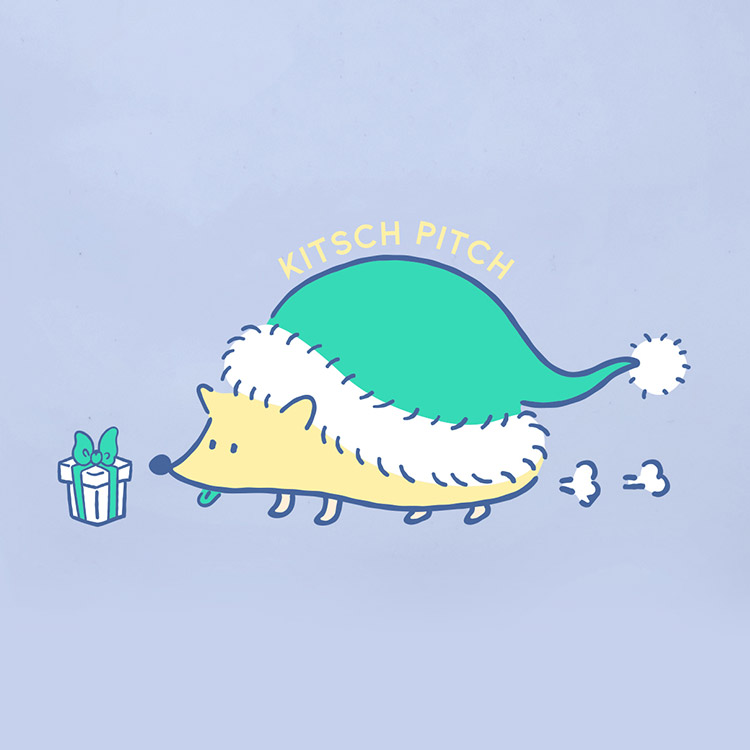 KITSCH PITCH Tiny Santa Silicone Swim Cap Pale Lavender [KPD1CS009] 디테일