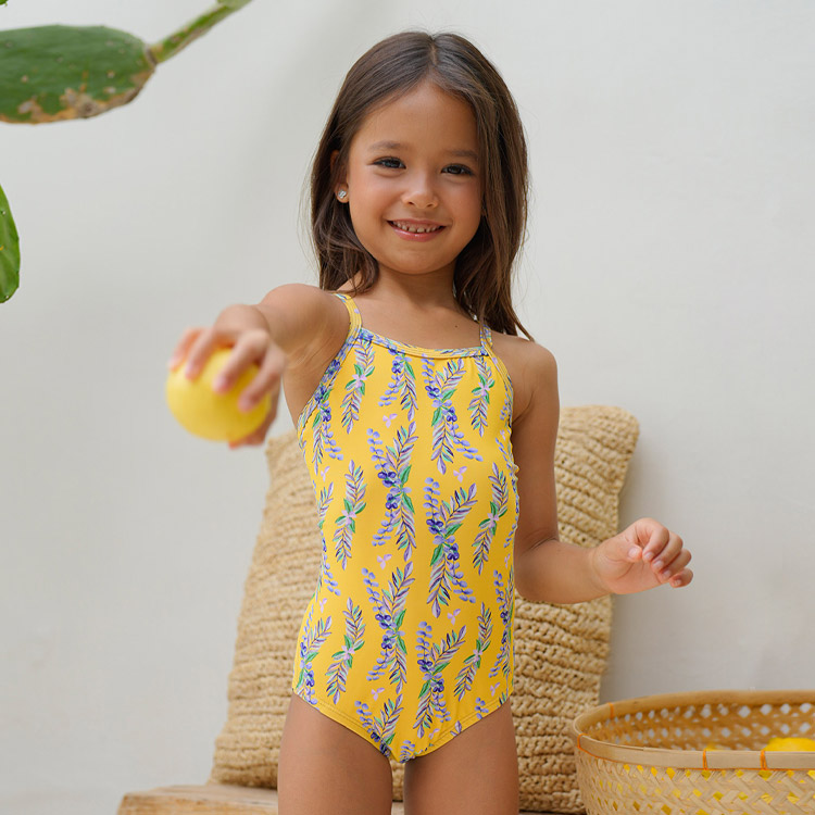 LEMANGO Kids Daphne Open Back Swimsuit Bumblebee Yellow [LSGON10003394 Girl's ] 디테일