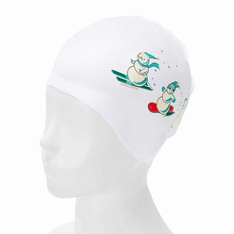 KITSCH PITCH Winter Adventure Silicone Swim Cap White [KPD1CS001] 디테일