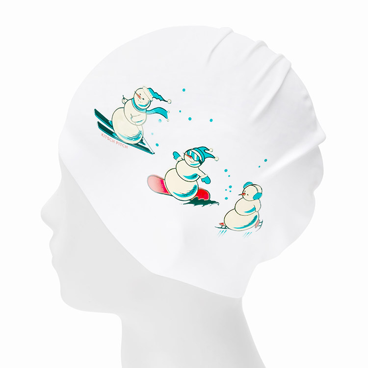 KITSCH PITCH Winter Adventure Silicone Swim Cap White [KPD1CS001] 디테일