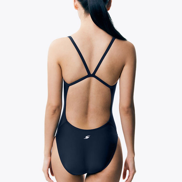 SENTI Women's Palette Single Back Swimsuit Navy [WSM-2104(NV/NV)] 디테일