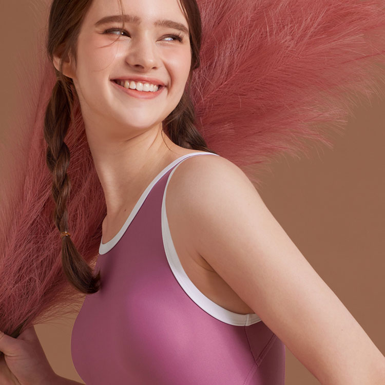 ADDIBLE Women's Backless Buckle Swimsuit Red Violet [ASWVI037] 디테일