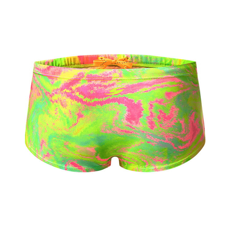 SENTI Men's Blooming Season Valentine Square Leg Swimsuit Lime [MSP-24466] 디테일