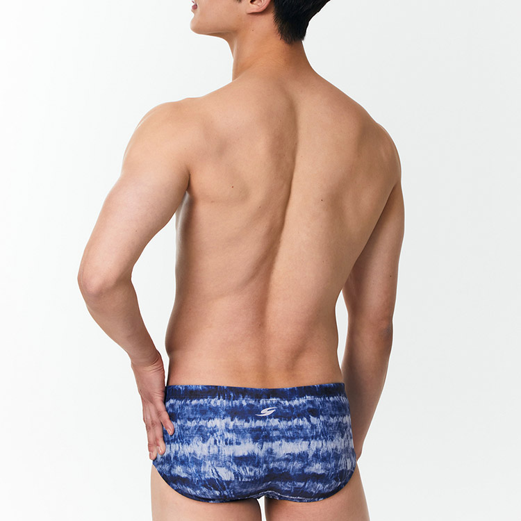 SENTI Blooming Season Cloudy Square Leg Swimsuit Navy [MSP-24471] 디테일