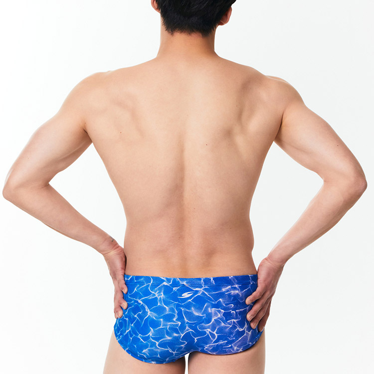 SENTI Men's Blooming Season Glimmer Square Leg Swimsuit Blue [MSP-24472] 디테일