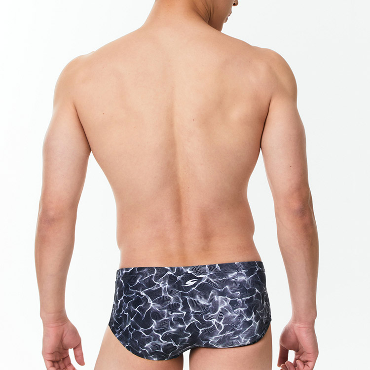 SENTI Men's Blooming Season Glimmer Square Leg Swimsuit Black [MSP-24473] 디테일