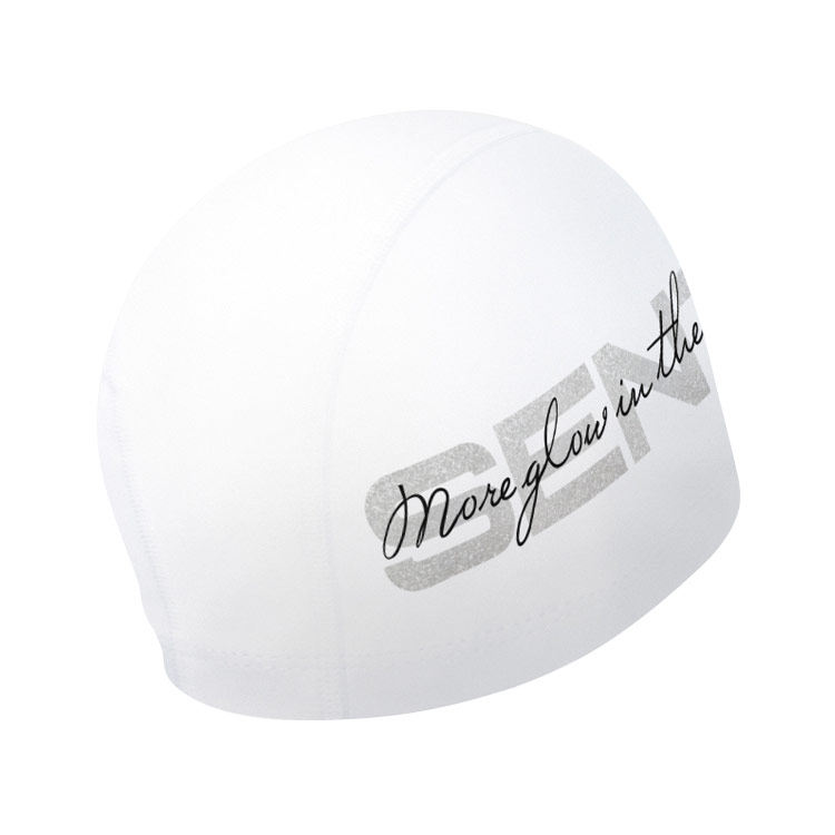 SENTI More Glow Silicone Coated Swim Cap White [SC-1003] 디테일