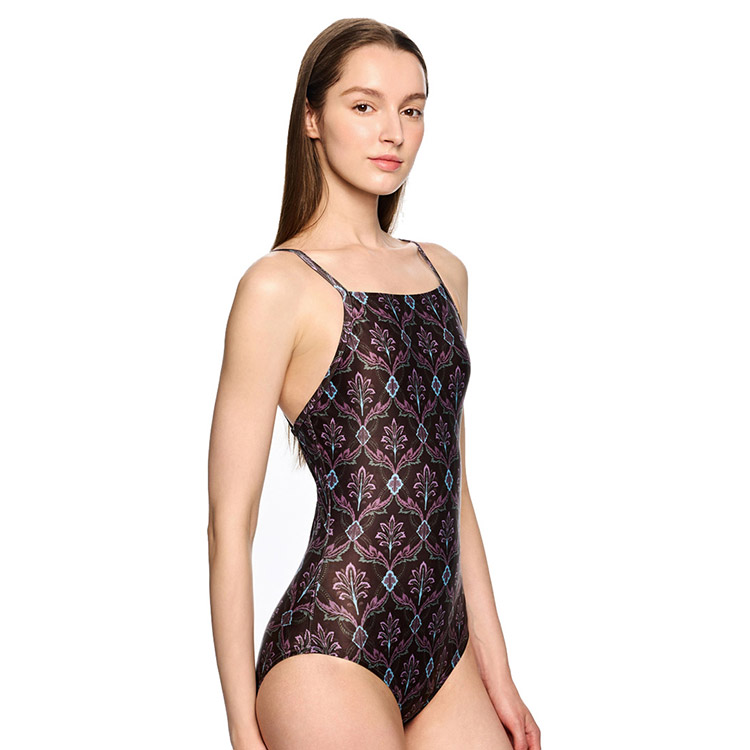 HOOG レディース Rococo ハイネック ミディアムカットUX-バック水着 カプチーノ [WSA2186 フィットネス水着 おしゃれ] 디테일