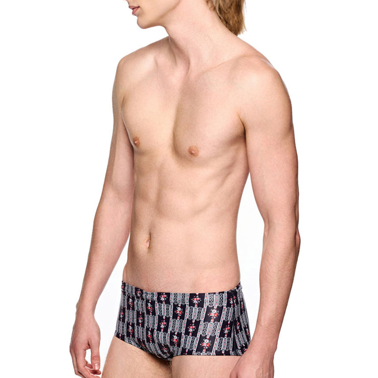 HOOG メンズ Rococo Slimfit ショートスパッツ水着 ブラックベリー [MFA969 フィットネス水着 おしゃれ] 디테일