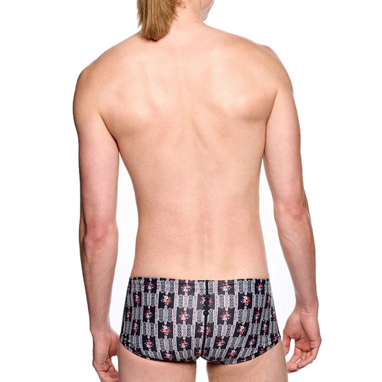 HOOG メンズ Rococo Slimfit ショートスパッツ水着 ブラックベリー [MFA969 フィットネス水着 おしゃれ] 디테일