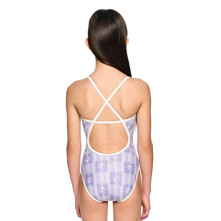 HOOG Kids Rococo Cross X-Back Swimsuit Lilac [GXA422 Girls Swimsuit ] 디테일