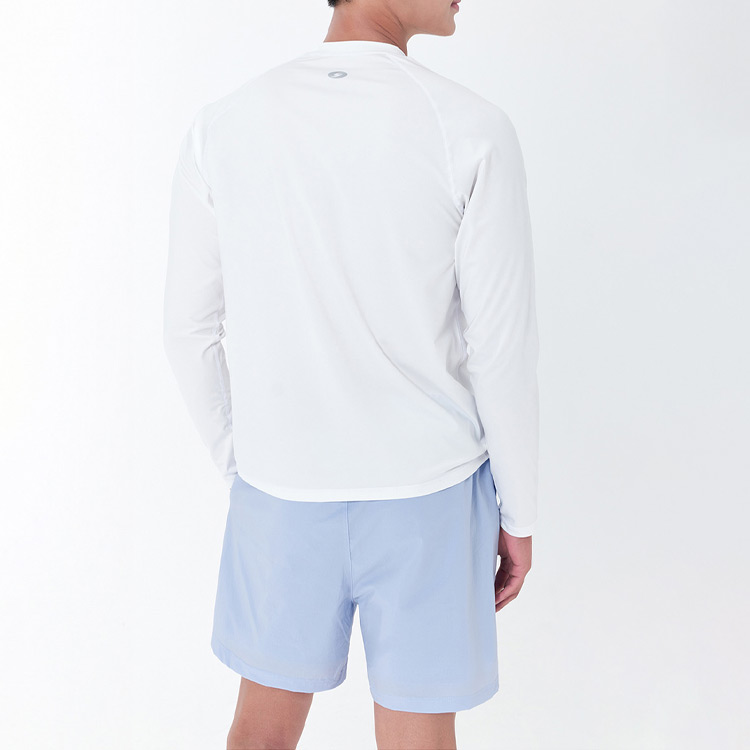 SENTI Men's Summer Club Classic Relax Fit Rash Guard Swimsuit White [SAR-ARM01 (WH)] 디테일