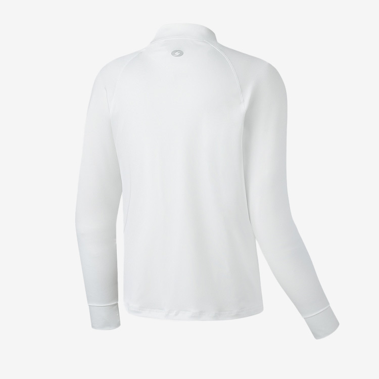 SENTI Men's Summer Club Classic Relax Fit Zip-up Rash Guard Swimsuit White [SAR-ARM21 (WH)] 디테일
