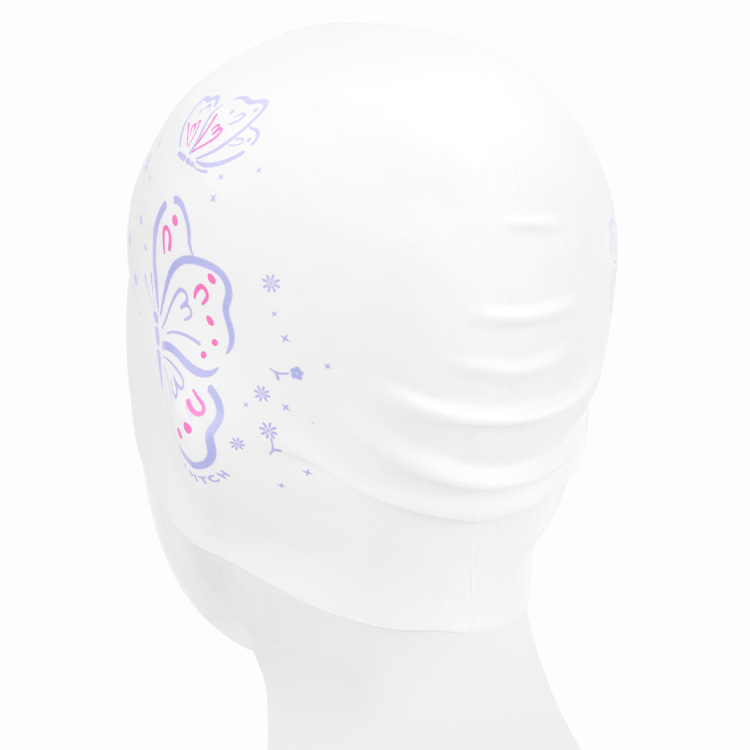 KITSCH PITCH Butterfly Dream シリコン スイムキャップ ホワイト [KPE1CS025 (WHT) 水泳帽] 디테일