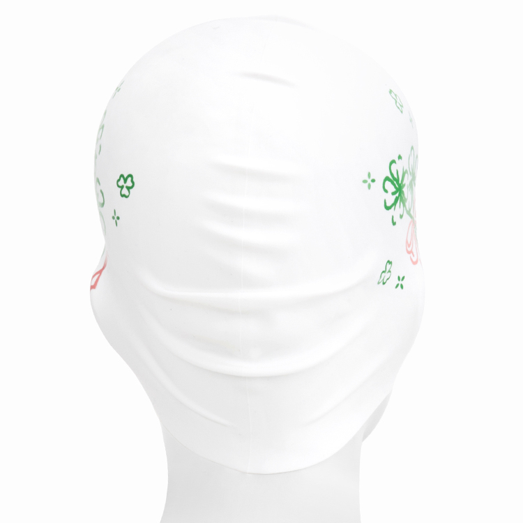 KITSCH PITCH Lucky For You シリコン スイムキャップ ホワイト [KPE1CS027 (WHT) 水泳帽] 디테일