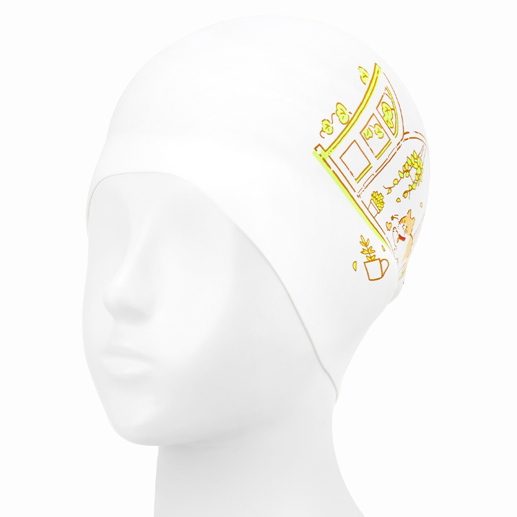 KITSCH PITCH Jelly Punch Cat Silicone Swim Cap White [KPE1CS028 (WHT)] 디테일