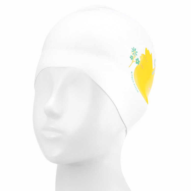 KITSCH PITCH Lake Buddy Silicone Swim Cap White [KPE1CS031 (WHT)] 디테일
