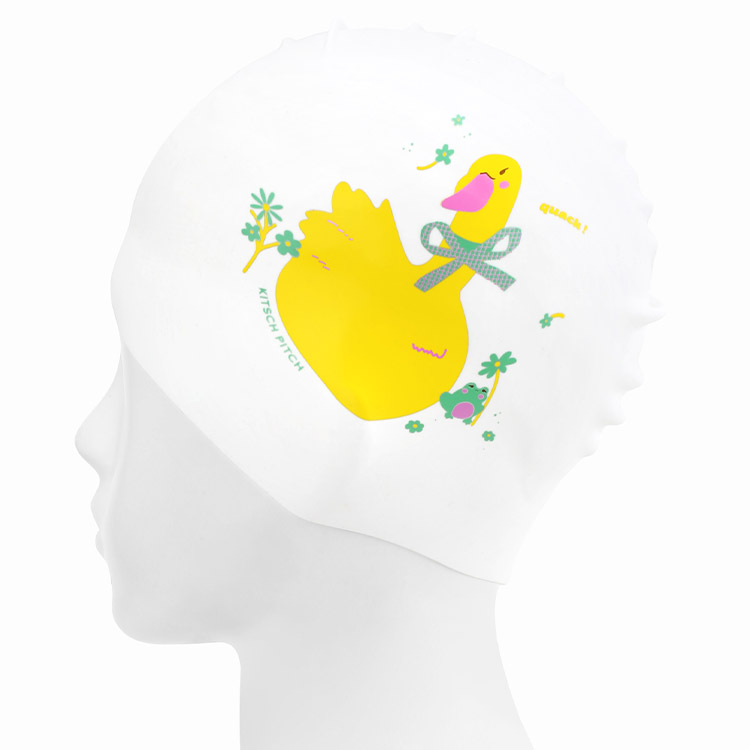 KITSCH PITCH Lake Buddy Silicone Swim Cap White [KPE1CS031 (WHT)] 디테일