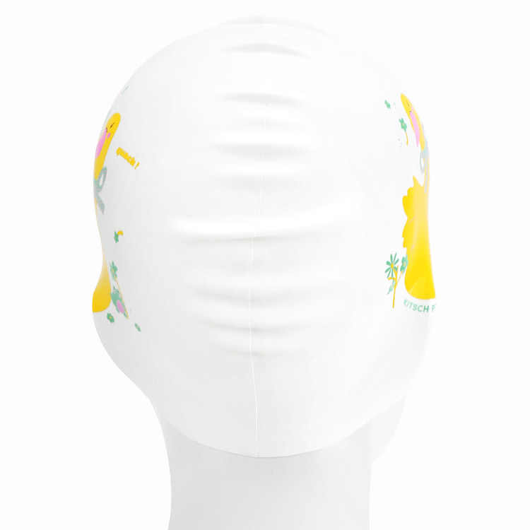KITSCH PITCH Lake Buddy Silicone Swim Cap White [KPE1CS031 (WHT)] 디테일