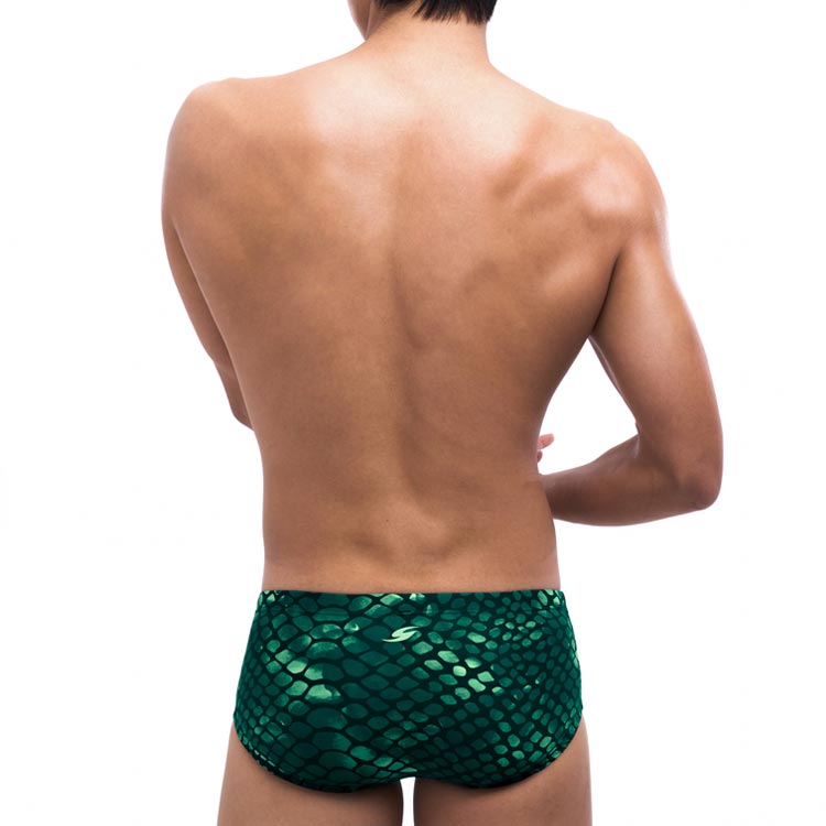 SENTI Men's New Classic Mermaid Square Leg Swimsuit Green [MSP-25401 (GN)] 디테일