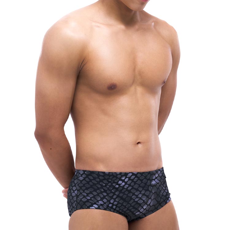 SENTI Men's New Classic Mermaid Square Leg Swimsuit Black [MSP-25402 (BK)] 디테일