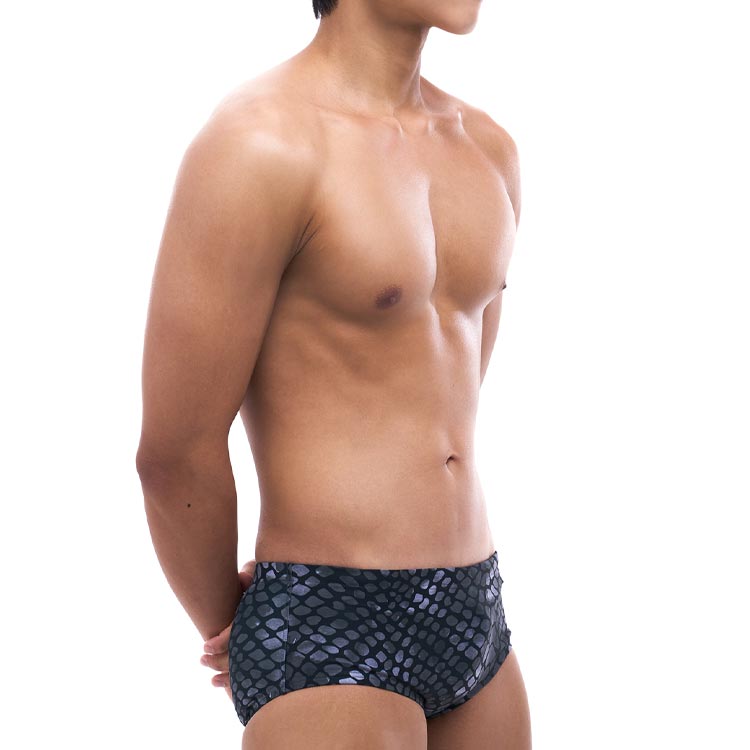 SENTI Men's New Classic Mermaid Square Leg Swimsuit Black [MSP-25402 (BK)] 디테일