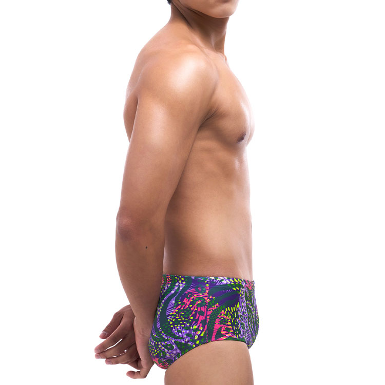 SENTI Men's New Classic Fleur Square Leg Swimsuit Purple [MSP-25409] 디테일