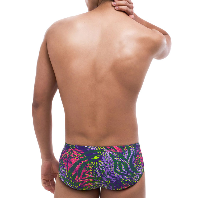 SENTI Men's New Classic Fleur Square Leg Swimsuit Purple [MSP-25409] 디테일