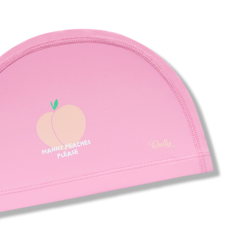 RALLY Kids Peach PU Coated Swim Cap Pink PRKC917 PNK 디테일